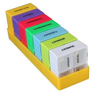 Pill Organizer Boxes Weekly Tablet Storage Container