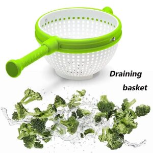 Salad Spinner & Drain Lettuce Vegetable Drain Basket