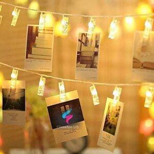 Home 16 LED Photo Clip String Lights for Hanging Photos Cards