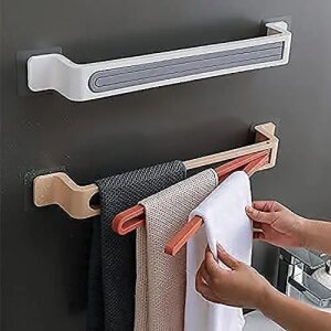 Glowick 3-in-1 Self-Adhesive Wall-Mount Towel Rack with Swing Bar