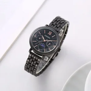 Fossil Watch Jacqueline Sun Moon Black For Women (SG13)