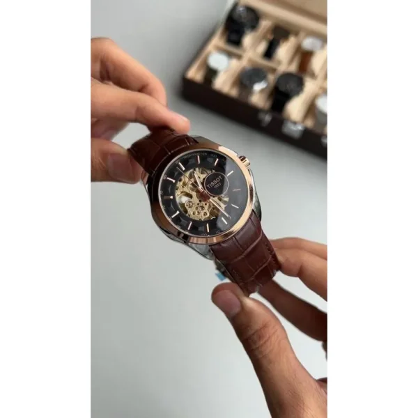 Tissot Skeleton Automatic Watch For Men (SW1611)