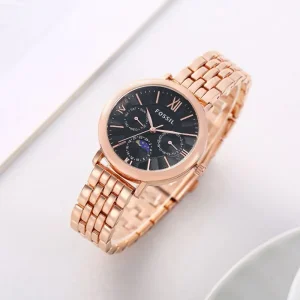 Fossil Watch Jacqueline Sun Moon Copper-Black For Women (SG16)