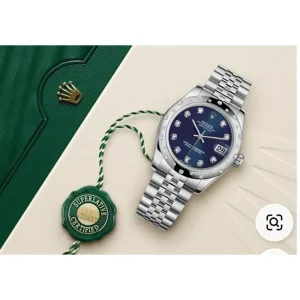 Rolex Oyster Perpetual Date just 31MM Index Blue Diamond Watch For Men (SW1515)