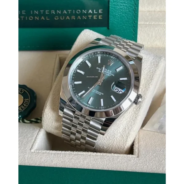 Rolex Oyster Perpetual Date Just Automatic Watch For Men (SW1524) - Image 3