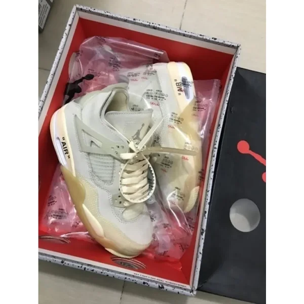 Nike Air Jordan 4 Off White Shoes For Men (SW1783) - Image 3