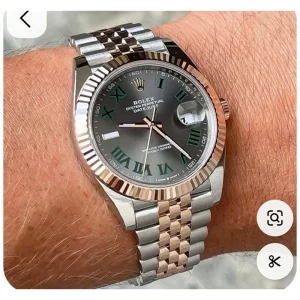 Rolex Oyster Perpetual Roman Rose Gold Watch For Men (SW1526)