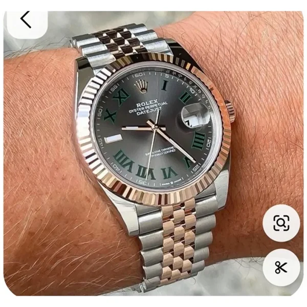 Rolex Oyster Perpetual Roman Rose Gold Watch For Men (SW1526)