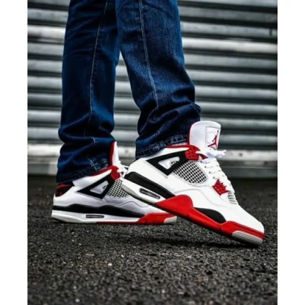 Nike Jordan Retro 4 Fire Red Shoes For Men (SW1786) - Image 2