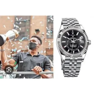Rolex Sky-Dweller Rose Gold Black Dial Stainless Steel Limited Edition Watch For Men (SW1530)