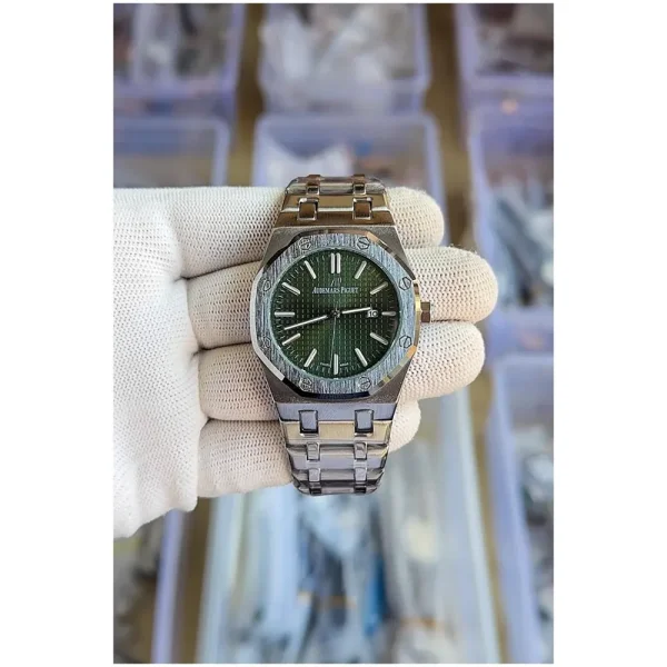 Audemars Piguet Watch Royal Oak Quartz Silver-Green For Men (SG234)
