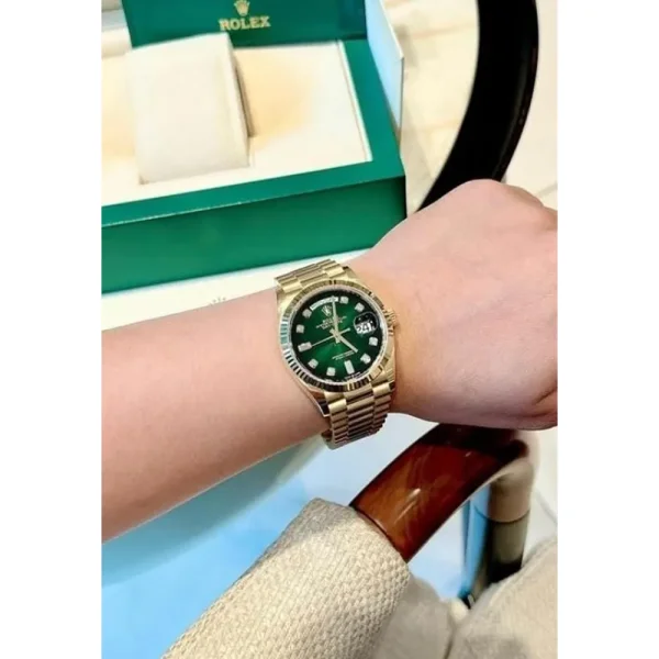 Rolex Oyster Perpetual Day Date Automatic Watch For Men (SW1537) - Image 2