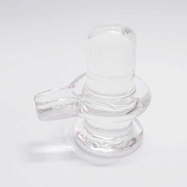 Sphatik Shivling Big Size For Home Pooja Decorative Showpiece 4 Inch, 250gm (Crystal, White) - Image 4
