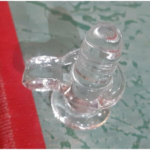 Sphatik Shivling Big Size For Home Pooja Decorative Showpiece 4 Inch, 250gm (Crystal, White) - Image 2