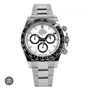 Rolex Oyster Perpetual Cosmograph Daytona Dial Swiss Silver White Stainless Steel Watch For Men (SW1543)