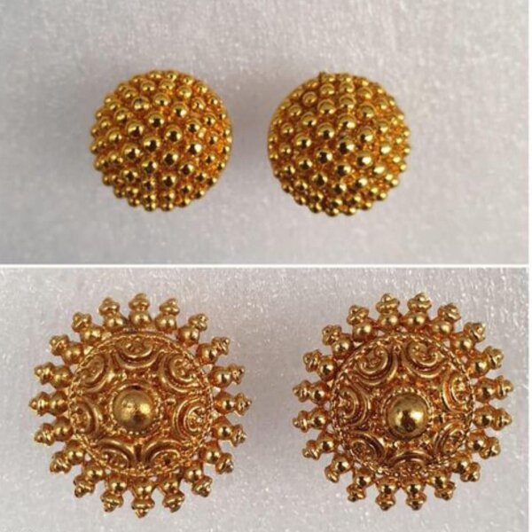 Trendy Gold Plated Earrings (Combo) - Image 2