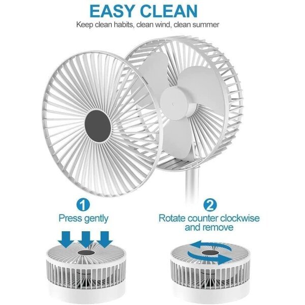 Powerful Rechargeable High Speed Table Desk Fan - Image 4