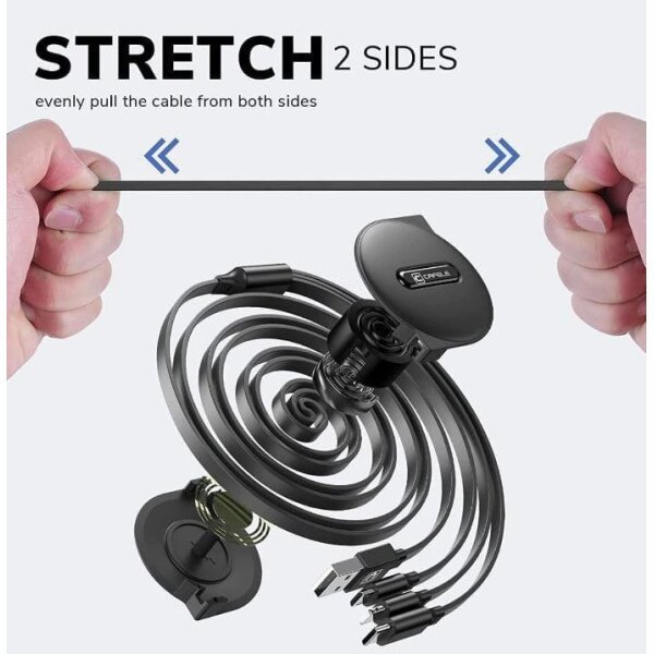 King Shine Multi Retractable 3.0a Fast Charger - Image 3