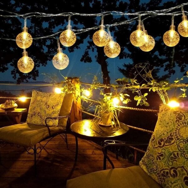 New 16 Led Crystal Balls String Light
