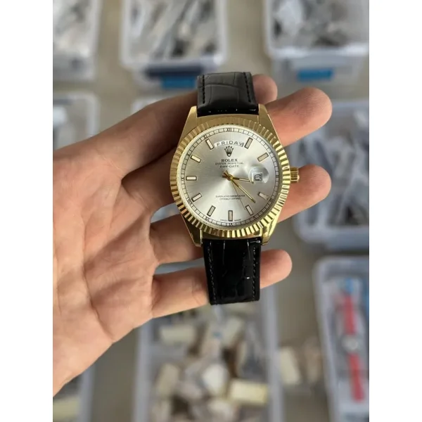 Rolex Day-Date Quartz Watch For Men (SW1560) - Image 2