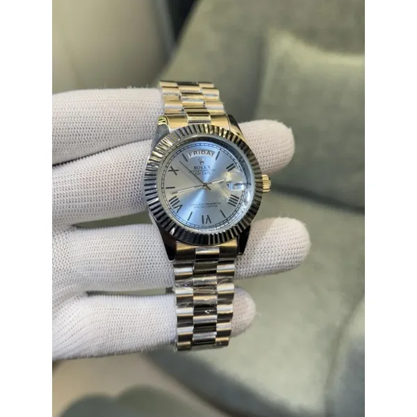 Rolex Date just Blue Dial Watch For Men (SW1561) - Image 2