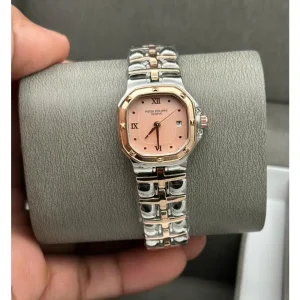 Patek Philippe Watch Square Roman Rose Two tune For Women (SW984)