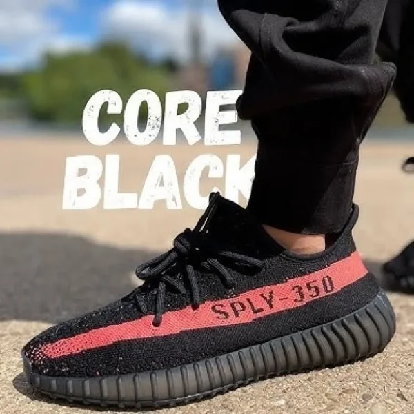 Adidas Yeezy 350 V2 Core Black Shoes For Men (SW1446) - Image 3
