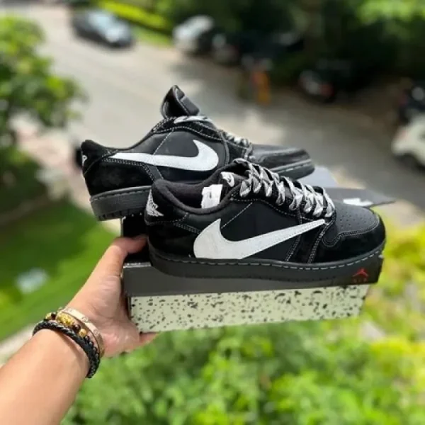Travis Scott X Jordan 1 Black Shoes For Men (SW815) - Image 2
