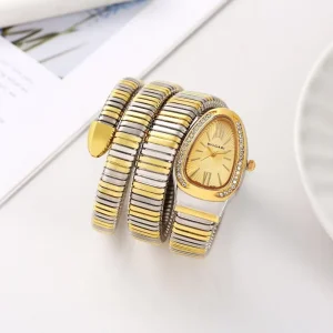 Bvlgari Watch Serpenti Snake Gold-Gold For Women (SW515)