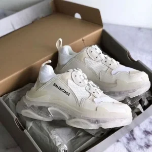 Balenciaga Triple S Clear Sole White Shoes For Men (SW1412)