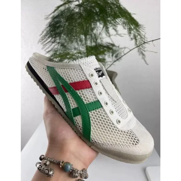 Onitsuka Tiger Mexico 66 Sabot Half Cut Shoe Sneaker White Green Men Shoes (SW722)