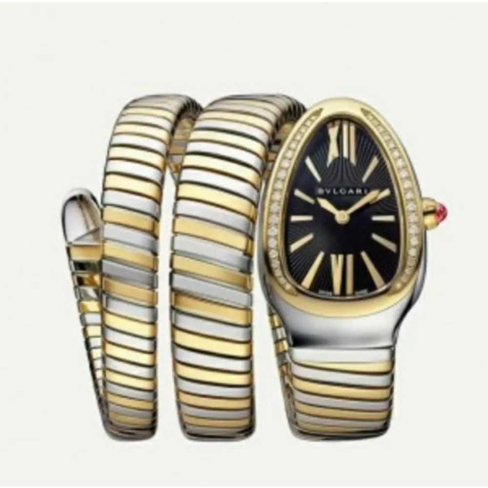 Bvlgari Watch Serpenti Tubogas Gold Two Tune Gold Dial For Women (SW968)