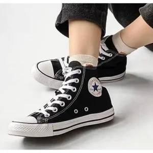 Converse All Star White Black Shoes For Women (BOT1238)