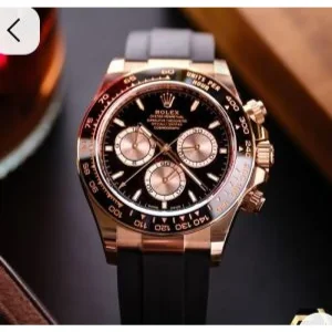 First Copy Rolex Watch Daytona Two Tone – Rose Gold & Black (SUP707)