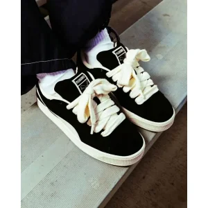 First Copy Puma X Pleasures Suede Xl Black Shoes (SUP2792)