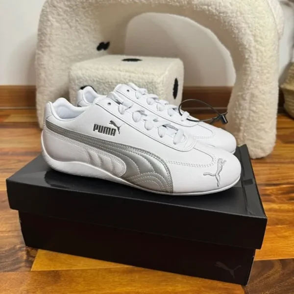 First Copy Puma Speedcat Leather White Silver Shoes (SUP2811) - Image 5