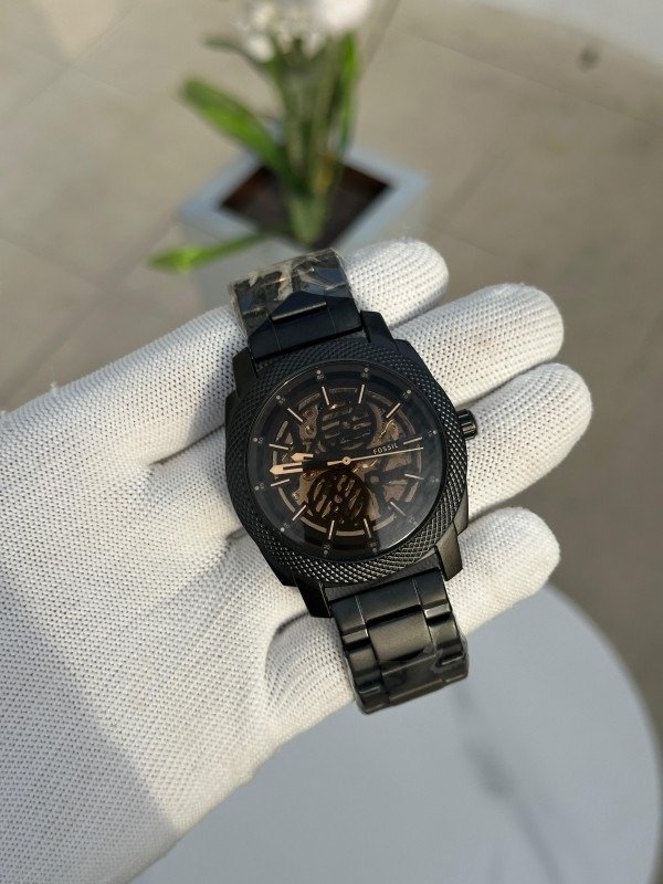 First Copy Fossil Automatic Watch Black Brown (SW8635)