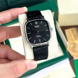 Rolex Watch Silver Black