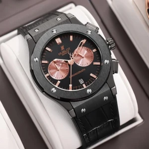 First Copy Hublot Cronograph Black Watch (SW8308)