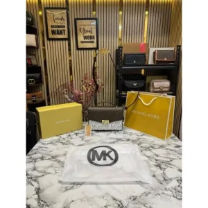 Michael Kors Shoulder Bag With Box And Dust Bag Coffee White (FT11)