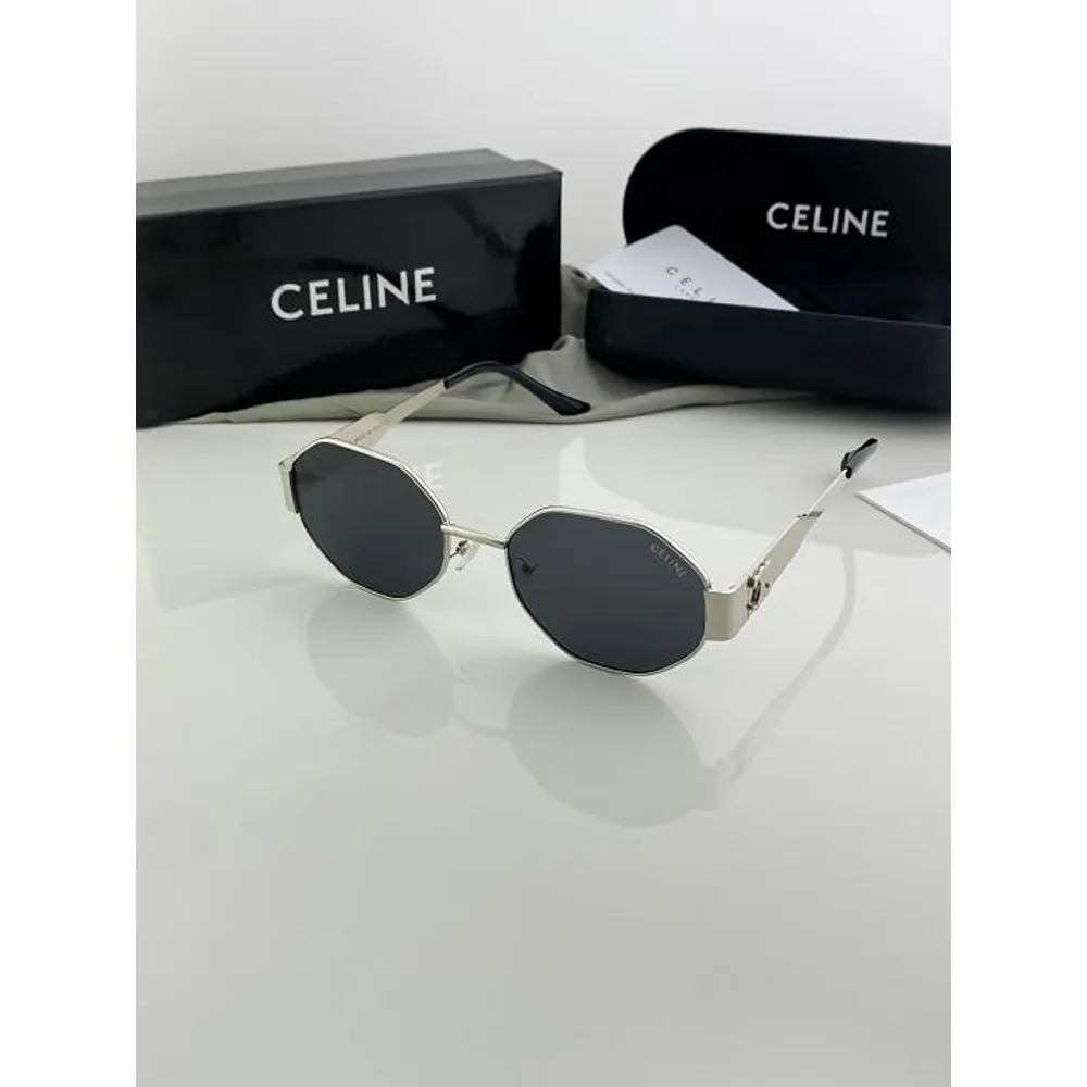 First Copy Celine Sunglasses Silver Black (FT462)