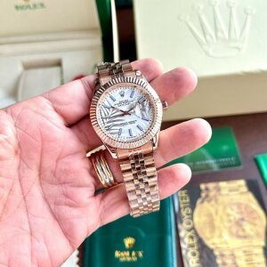 First Copy Rolex Designer Watch Rose White (SW9912)