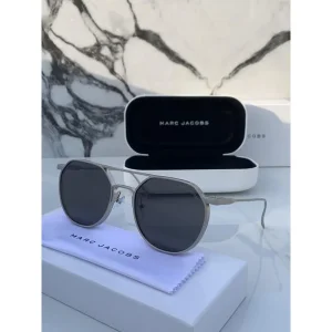 First Copy Marc Jacobs Metal Sunglasses Silver Black (FT518)