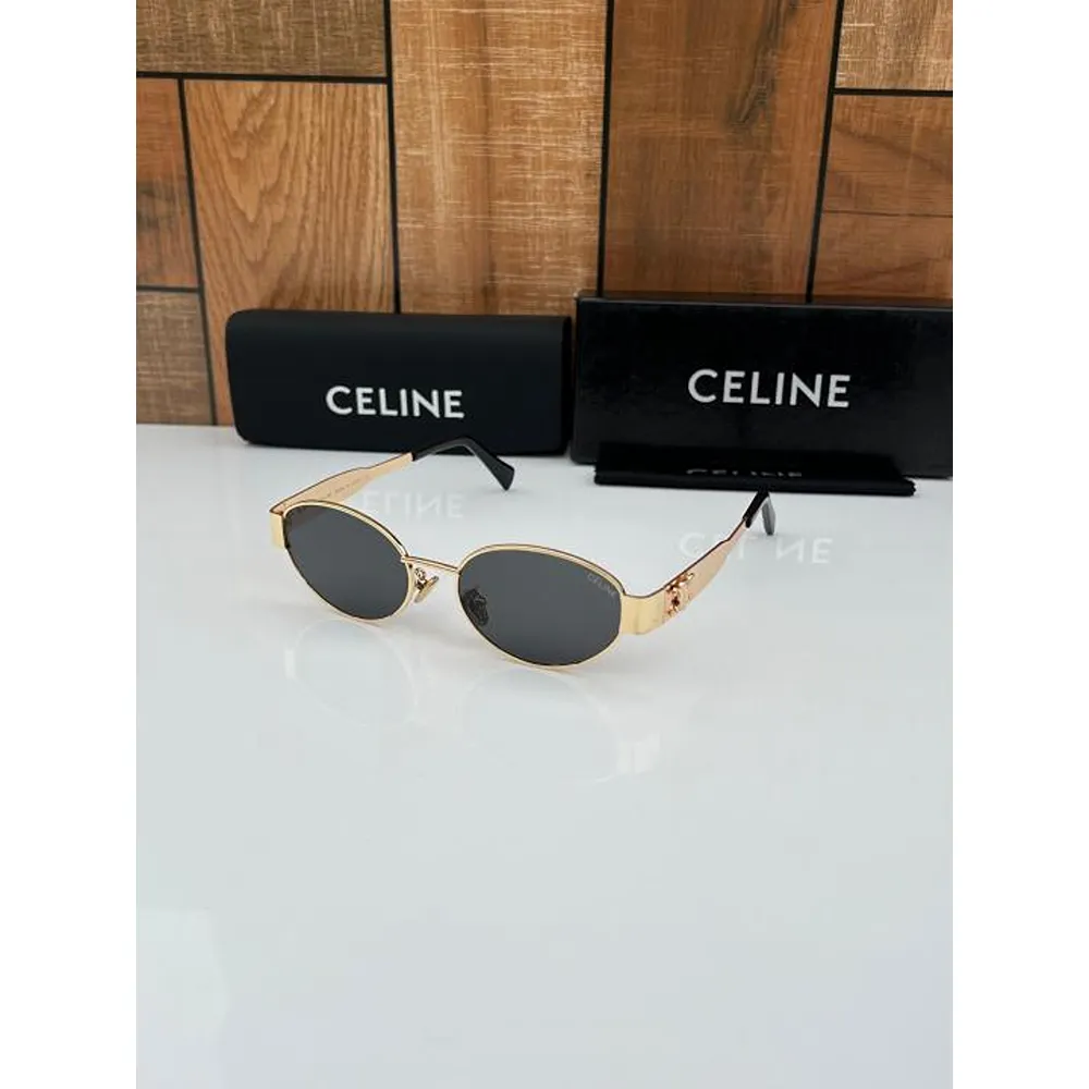 Celine Sunglasses Gold Black (FT802)