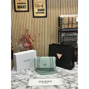 Guess Leather Shoulder Bag With OG Box & Dust Bag (FT622)