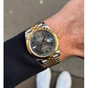 First Copy Rolex Oyster Perpetual Watch Date Just Gold  (SG1922)