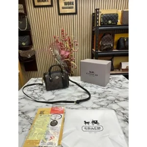 Coach Canvas Bag With Box & Dust Bag (FT624)