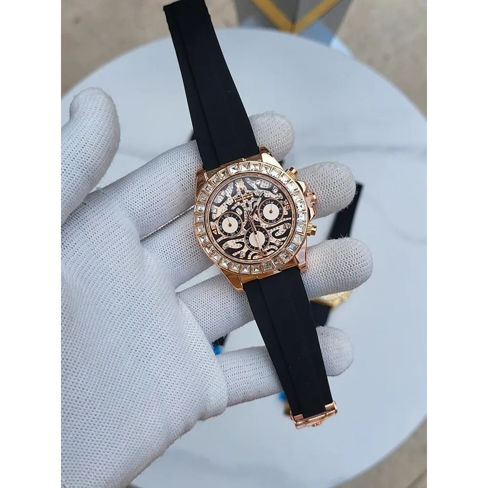 First Copy Rolex Tiger Watch Rose Gold Diamond (SW10013)