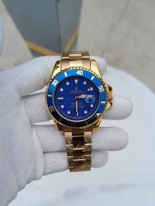 First Copy Rolex Submarine Watch Diamond Gold Blue (SW9506)