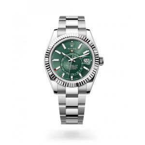 First Copy Rolex Oyster Perpectual Watch Just Green Dial (SW9532)